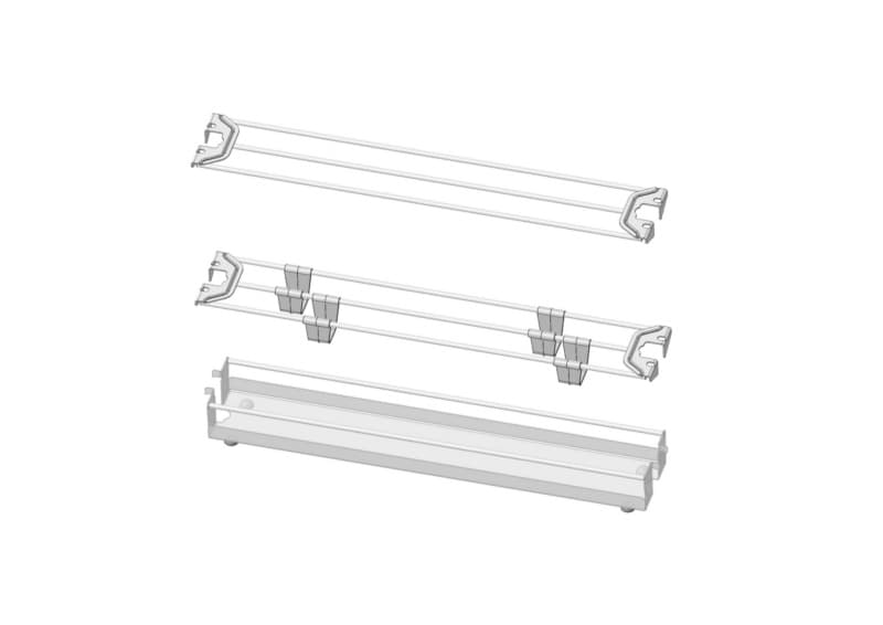 5" DISPENSA Base Pull-Out Baker's Tray with Metal Shelf, Champagne