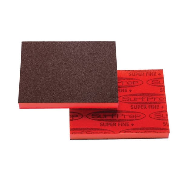 SurfPrep, Sanding Pad, 3-2/3" x 7" x 1/2" Aluminum Oxide ProFoam, No-Hole, 10/Pack