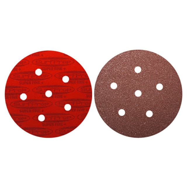 SurfPrep 5" 6-Hole 10mm Thick Hook and Loop Aluminum Oxide Foam Sanding Discs, 100/Pack