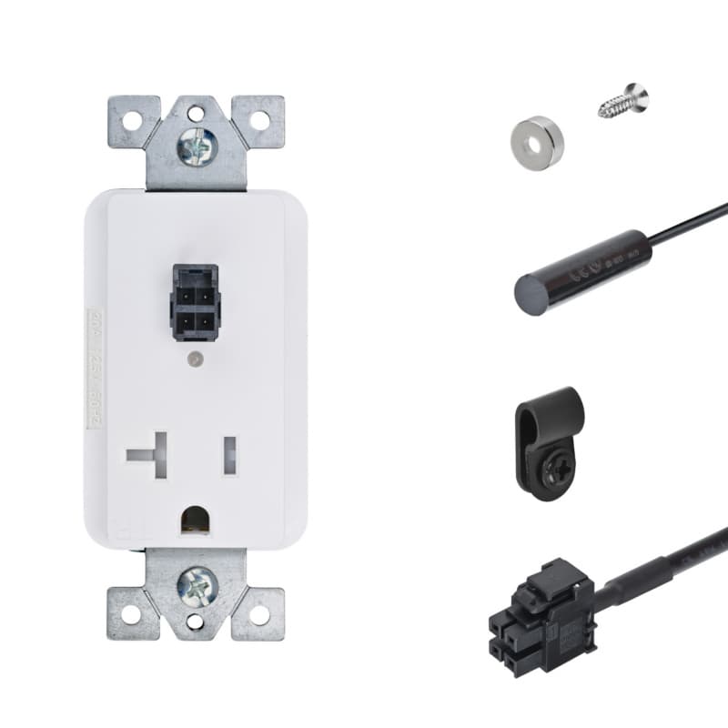 Docking Drawer 20 amp Safety Interlock Outlet for Appliance Garages with Magnetic Switch (Normally Open)
