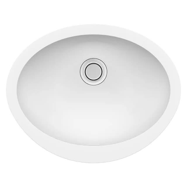 Acrylic Undermount Single Bowl Vanity Sink with Overflow, 16-1/16" x 12-3/16" x 7-1/16", Arctic White