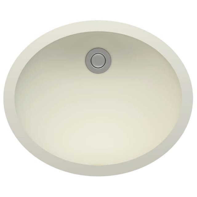Acrylic Undermount Single Bowl Vanity Sink, 16-1/8" x 12-13/16" x 5-1/8", Natural White