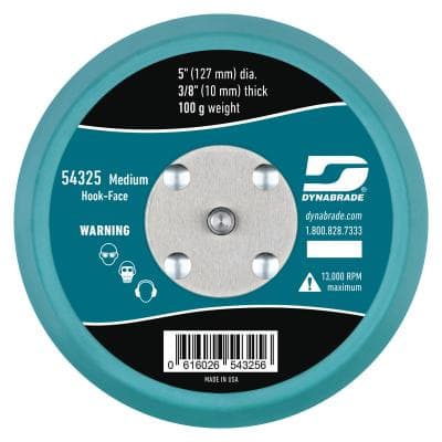 5" Hook and Loop Short Nap Non-Vacuum Disc Backing Pad, No Holes