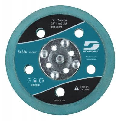 5" Hook and Loop Vacuum Backing Pad, 5 Holes