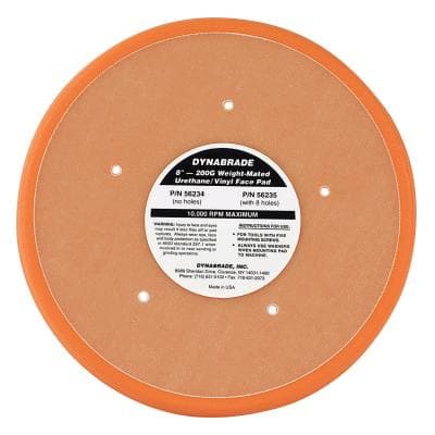8" PSA Non-Vacuum Disc Backing Pad, No Holes