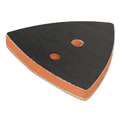 3-1/8" x 2-7/8" Dynafine Hook and Loop Short Nap Non-Vacuum Triangular Sanding Pad, No Holes