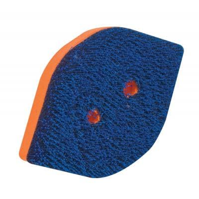 2-3/8" x 3-3/4" Dynafine Hook and Loop Long Nap Non-Vacuum Tear-Drop Sanding Pad, No Holes