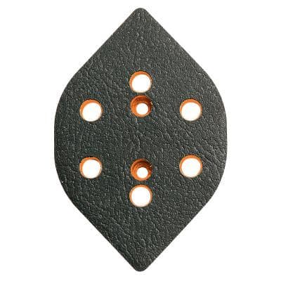 2-3/8" x 3-3/4" Dynafine PSA Vacuum Tear-Drop Disc Sanding Pad, 6 Holes