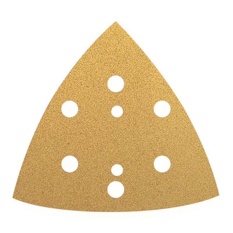 320 Grit Aluminum Oxide 6 Holes PSA Vacuum Triangular Abrasive Sheet (50/Pack)