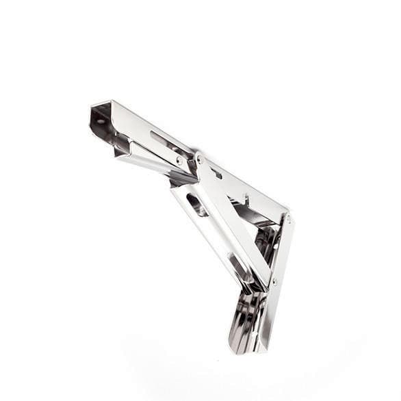 317mm Folding Shelf Bracket, Polished Stainless Steel