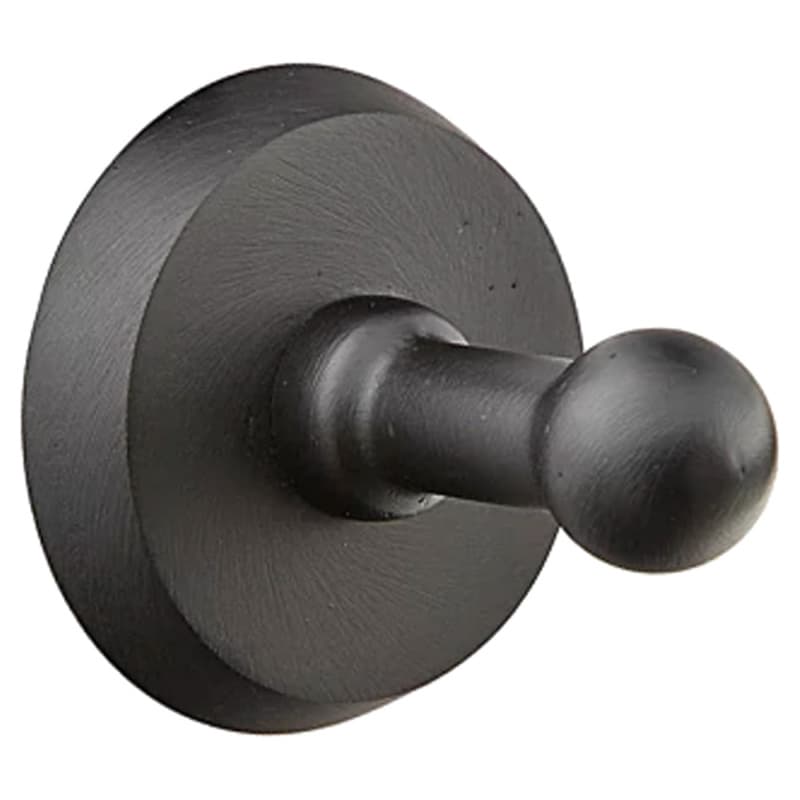4-3/8" Sandcast Bronze #3 Rosette Single Hook, Flat Black Bronze