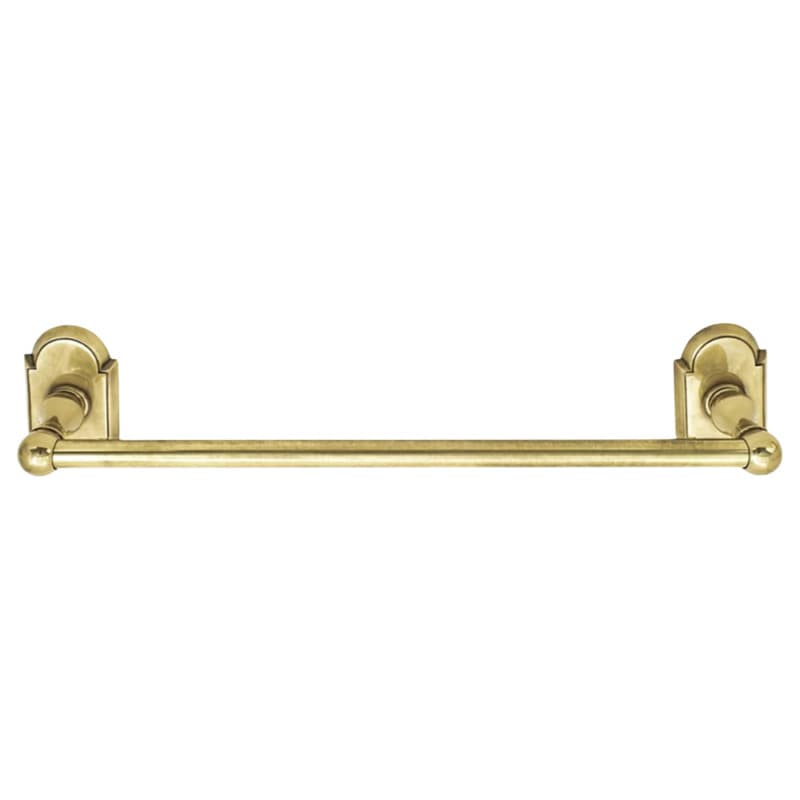 24" Traditional Modern Rectangular Rosette Towel Bar, Polished Chrome