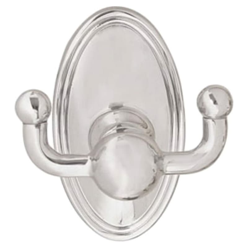 2" Traditional Small Regular Rosette Double Hook, Polished Brass