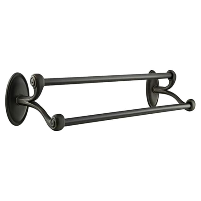 2708111FB 18" Tuscany Bronze Double Towel Bar, Flat Black Bronze