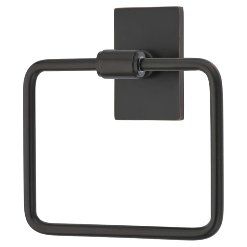 Transitional #8 Rosette Towel Ring, Satin Nickel
