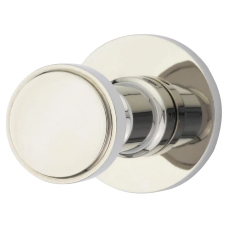 2-1/2" Transitional Urban Modern Rosette Single Hook, Polished Nickel