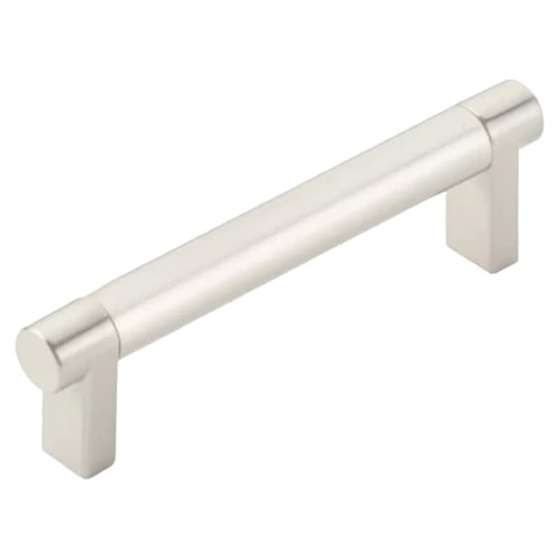 4" Select Rectangular Stem Smooth Cabinet Pull, Oil Rubbed Bronze/Satin Nickel