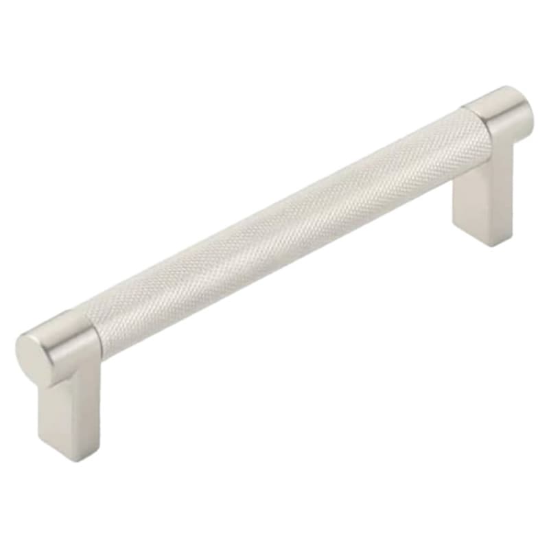 5" Select Rectangular Stem Knurled Cabinet Pull, Satin Nickel/Satin Copper