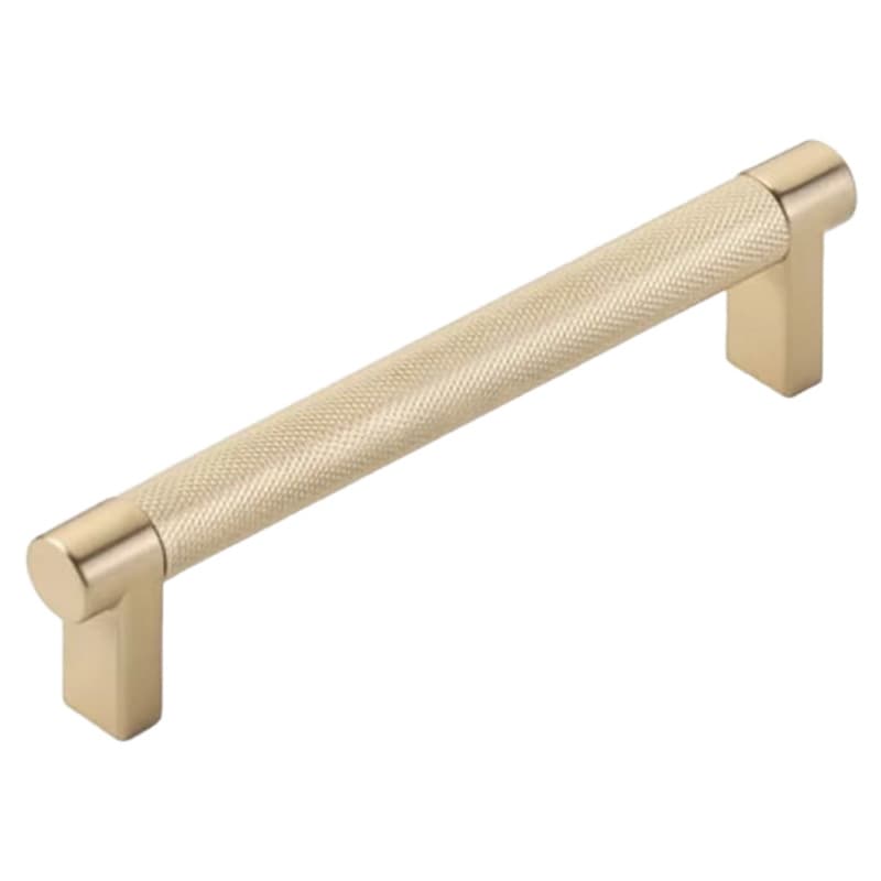 5" Select Rectangular Stem Knurled Cabinet Pull, Satin Brass/Satin Copper