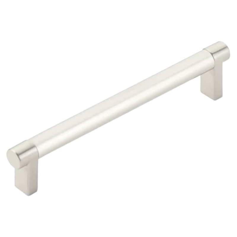 6" Select Rectangular Stem Smooth Cabinet Pull, Satin Nickel/Satin Nickel