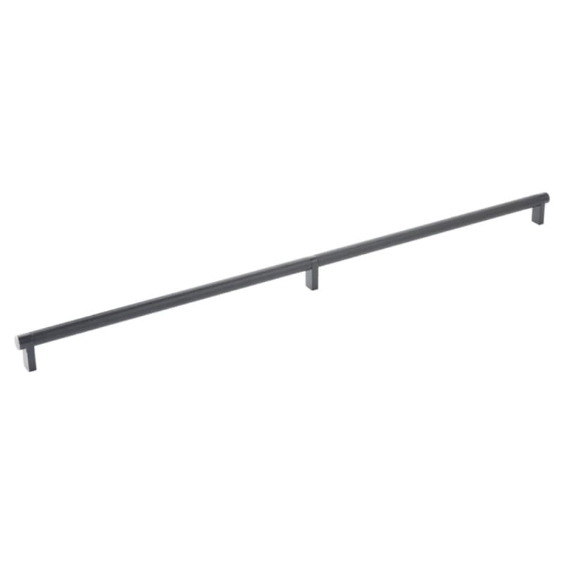 8" Select Rectangular Stem Knurled Cabinet Pull, Oil Rubbed Bronze/Satin Copper