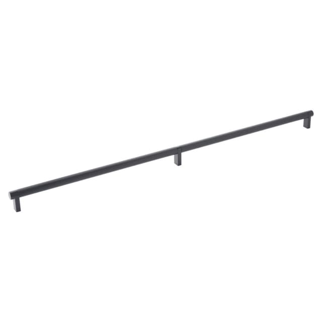 8" Select Rectangular Stem Knurled Cabinet Pull, Flat Black/Satin Copper