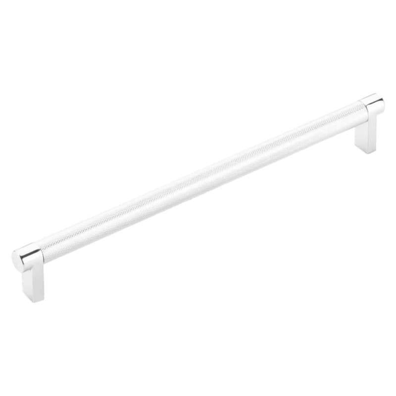 10" Select Rectangular Knurled Cabinet Pull, Polished Nickel/Satin Copper