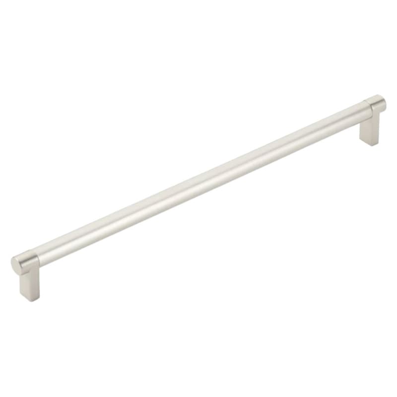 12" Select Rectangular Stem Smooth Cabinet Pull, Satin Nickel/Satin Nickel