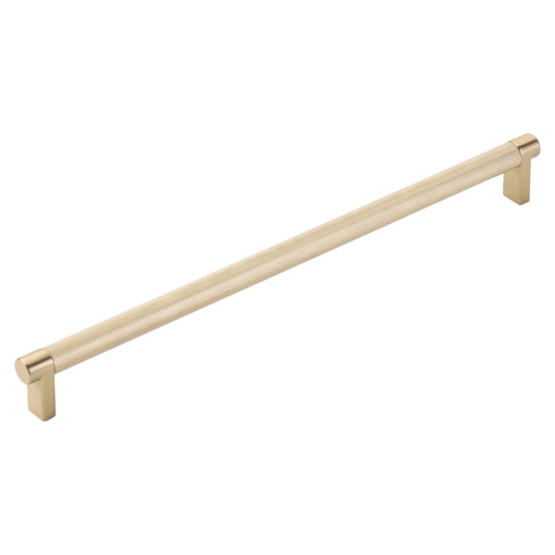 12" Select Rectangular Knurled Cabinet Pull, Satin Brass/Satin Copper