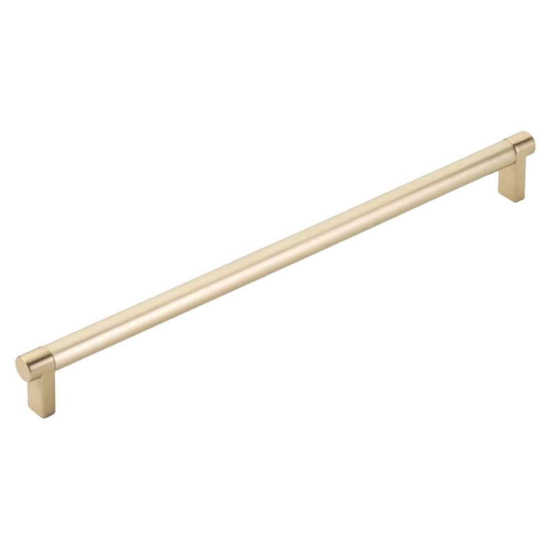 12" Select Rectangular Stem Smooth Cabinet Pull, Satin Brass/Satin Brass