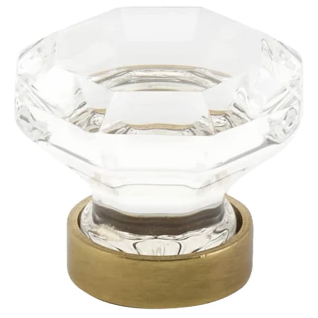 1-1/4" Old Town Glass Cabinet Knob, Flat Black