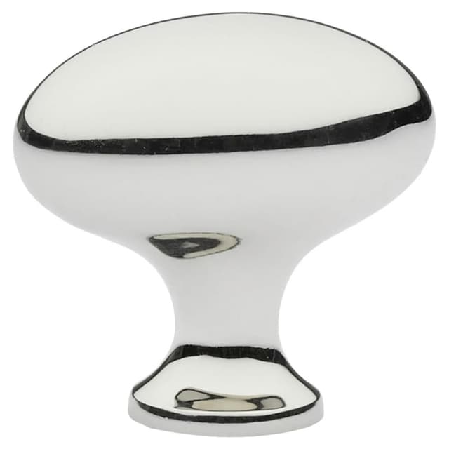 1" Egg Cabinet Knob, Unlacquered Brass
