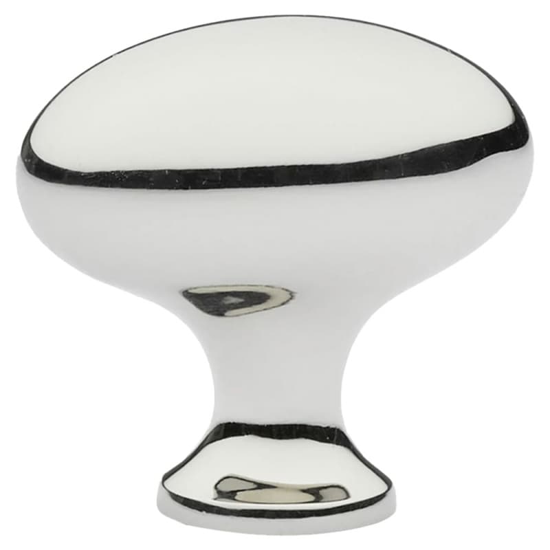1-1/4" Egg Cabinet Knob, Unlacquered Brass