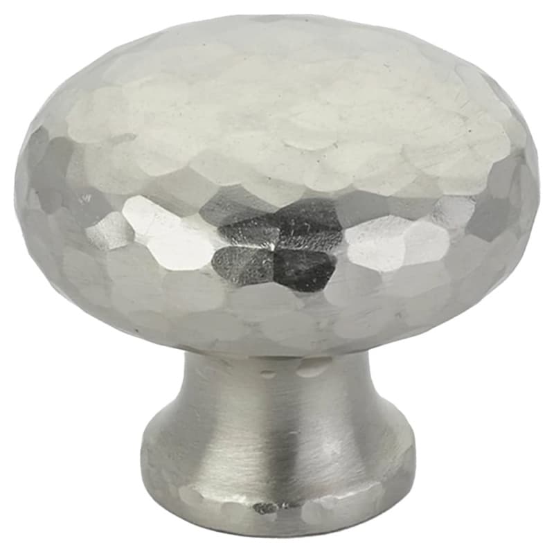1-1/4" Arts and Crafts Round Dimpled Cabinet Knob, Unlacquered Brass