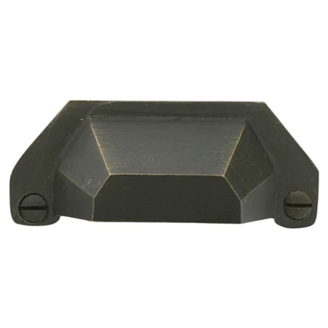 4" Sandcast Bronze Bin Cabinet Pull, Tumbled White Bronze