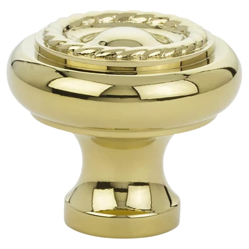 1-1/4" Rope Cabinet Knob, Unlacquered Brass