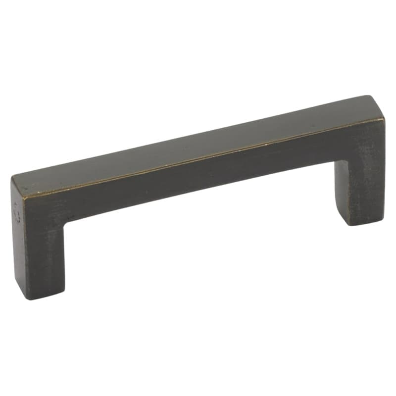 10" Rustic Modern Rectangular Cabinet Pull, Flat Black Bronze