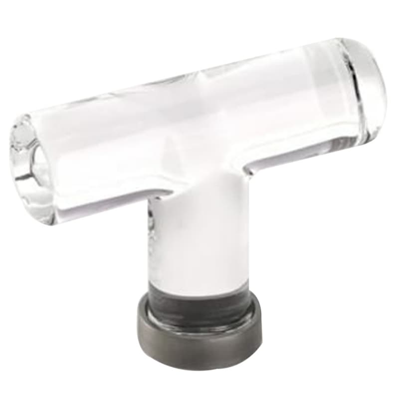 2-1/8" Modern Glass Cabinet T-Knob, Pewter