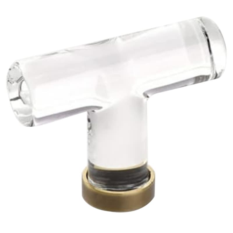2-1/8" Modern Glass Cabinet T-Knob, French Antique
