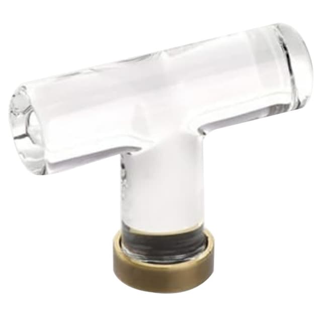 2-1/8" Modern Glass Cabinet T-Knob, French Antique