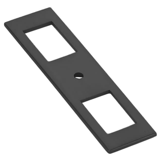 4" Modern Cabinet Backplate for Knob, Flat Black