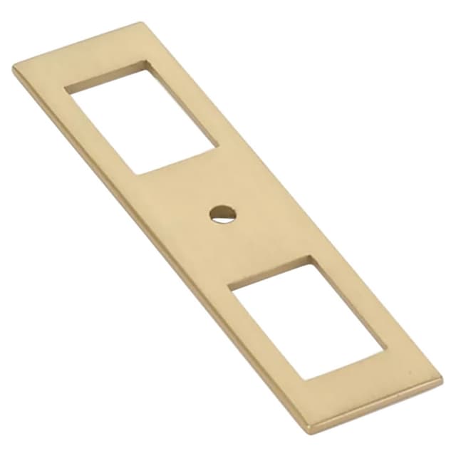 4" Modern Cabinet Backplate for Knob, Satin Brass
