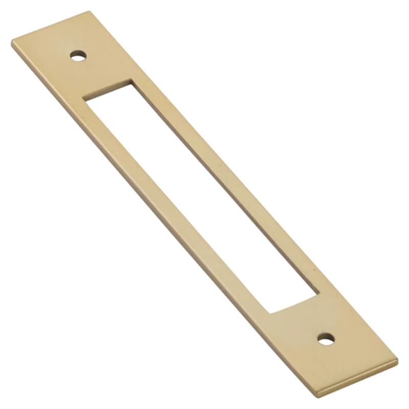 6-1/4" Modern Cabinet Backplate for Pull, Satin Brass