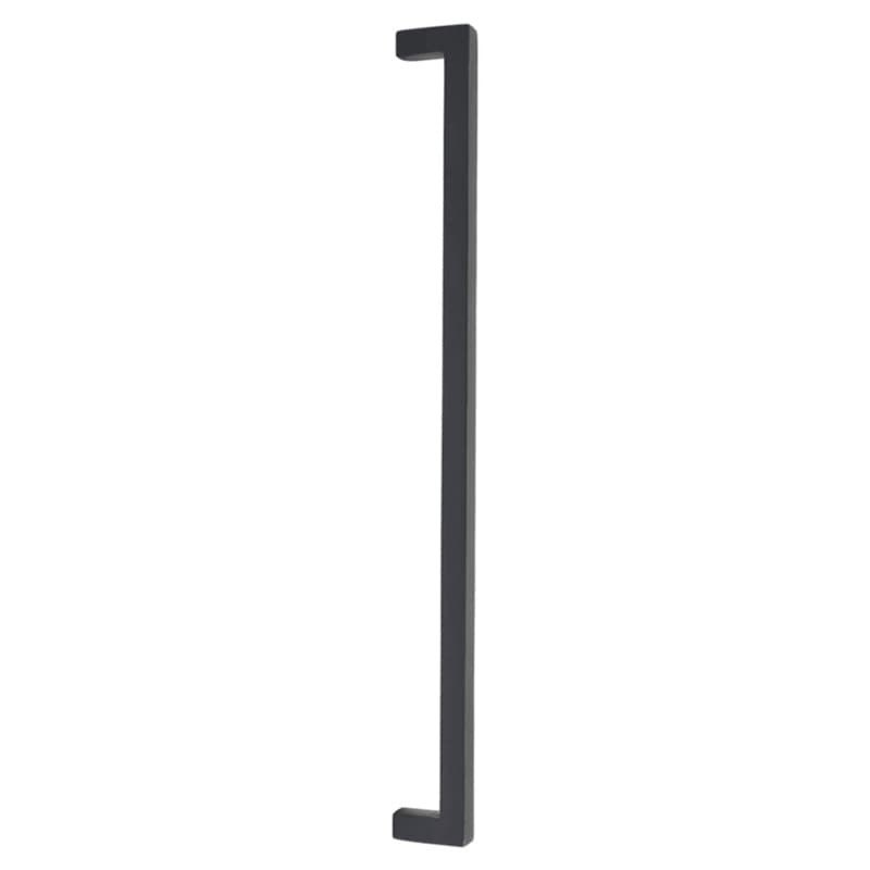 18" Rustic Modern Rectangular Back to Back Mounting Appliance Pull, Flat Black Bronze