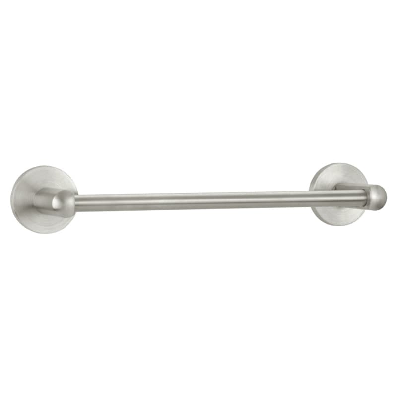 30" #2 Rosette Towel Bar, Stainless Steel
