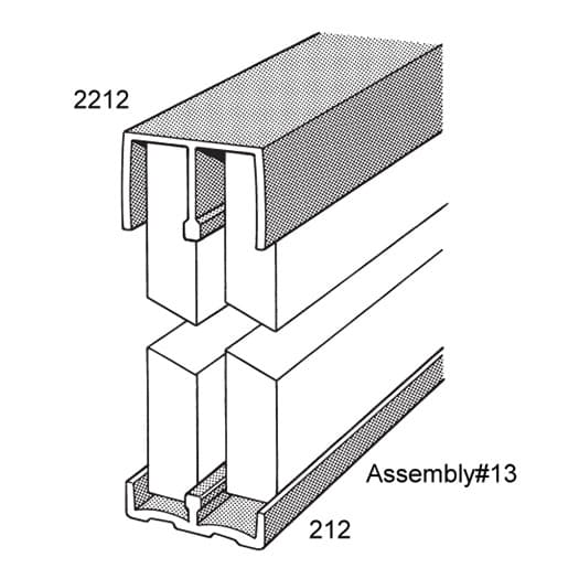 1/2" x 48" Sliding Track, Gray Finish