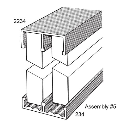 3/4" x 72" Sliding Track, Gray Finish