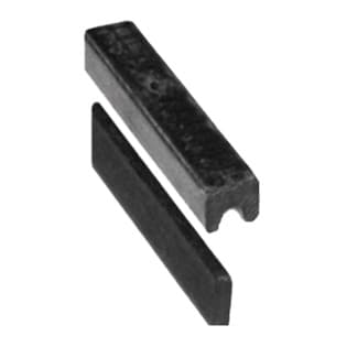 6' Single Channel Fiber Track for Lightweight Door, Black