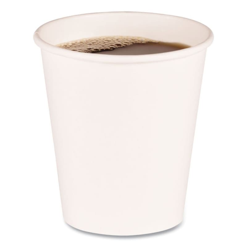 Boardwalk Poly-lined Paper Hot Cup, 10 oz, White, (1000/Box)