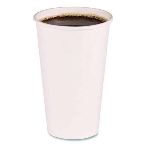 Boardwalk Poly-lined Paper Hot Cup, 16 oz, White, (1000/Box)